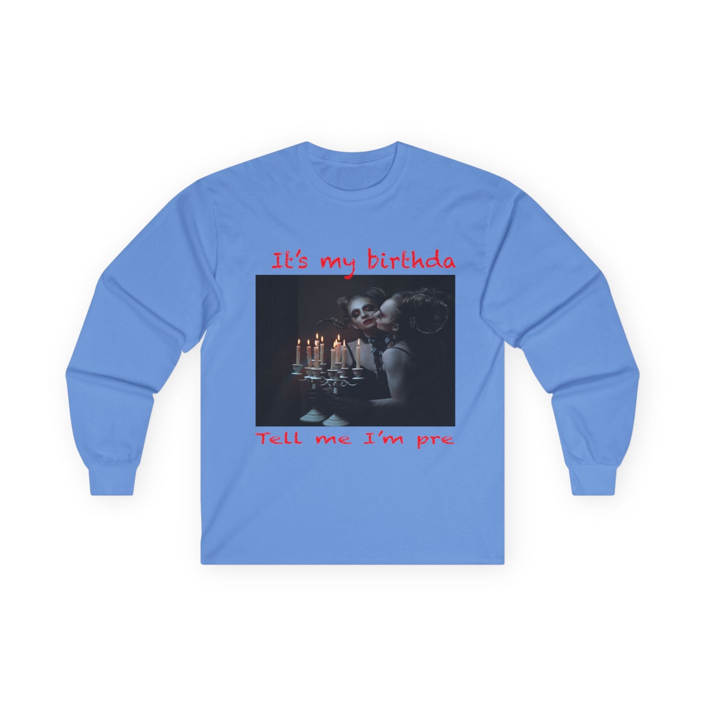 Disturbed Birthday Celebration Long Sleeve Tee, Fun Birthday Shirt, Unisex Casual Tee, Funny Gift for Dog Lovers, Party Outfit