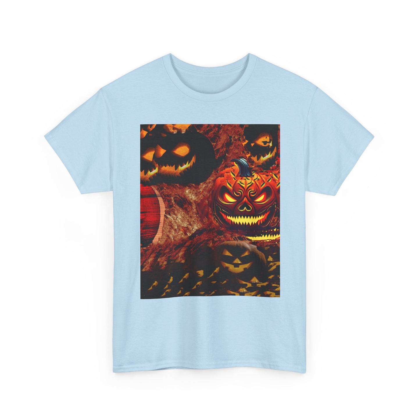 Halloween Distorted Pumpkin Unisex Tee, Spooky Shirt, Fall Apparel, Casual Halloween Outfit, Trick or Treat Tee, Festive Gift