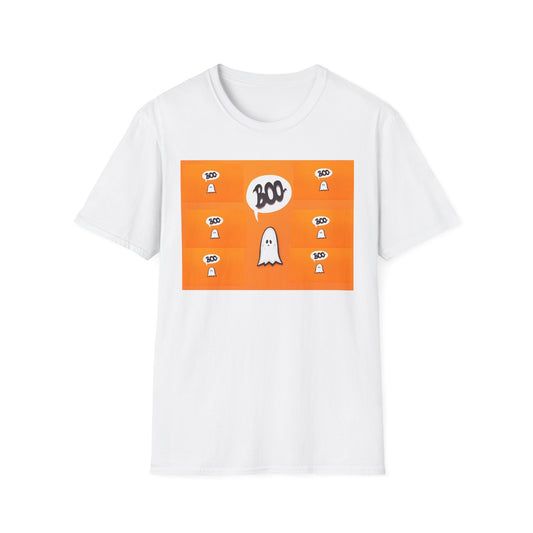 Halloween Ghost 'Boo' Unisex T-Shirt | Spooky Vibes, Costume, Fall Festivities, Trick-or-Treat, Fun Graphic Tee