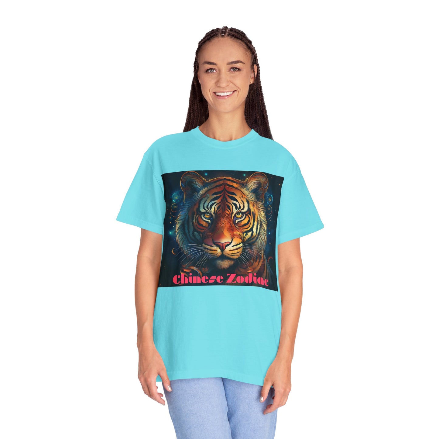 Chic Chinese Zodiac Tiger T-Shirt, Unisex Graphic Tee, Astrology Apparel, Zodiac Fashion, Year of the Tiger Shirt