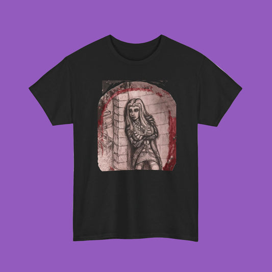 Hand-drawn Female Fantasy Elf Unisex Tee