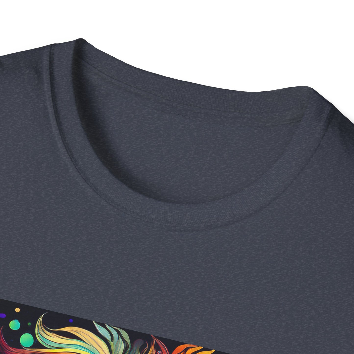 Colorful Leo Unisex Softstyle T-Shirt, Lion Graphic Tee for Animal Lovers, Astrology Shirt, Bold Art Wear, Gift for Leo Zodiac Fans