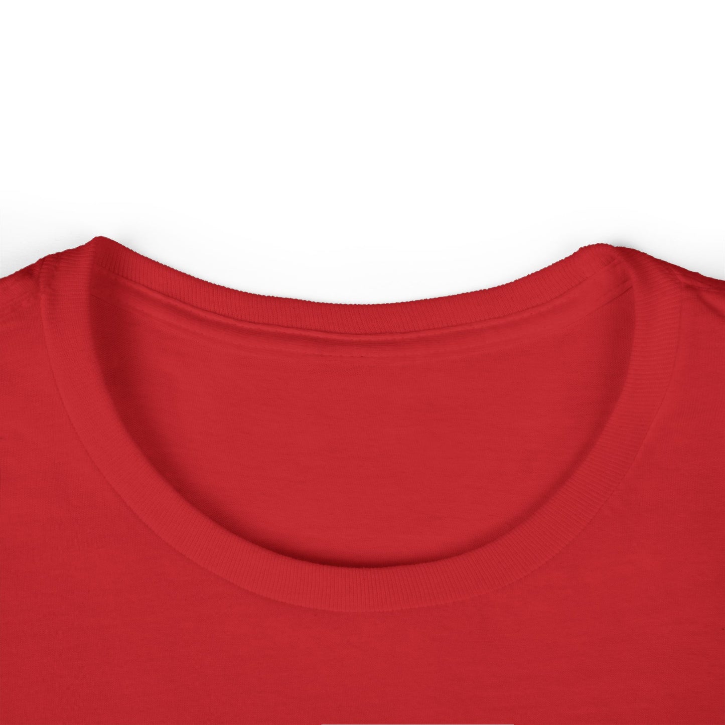 Playful tabby reaches for pink moon Women's Softstyle Tee