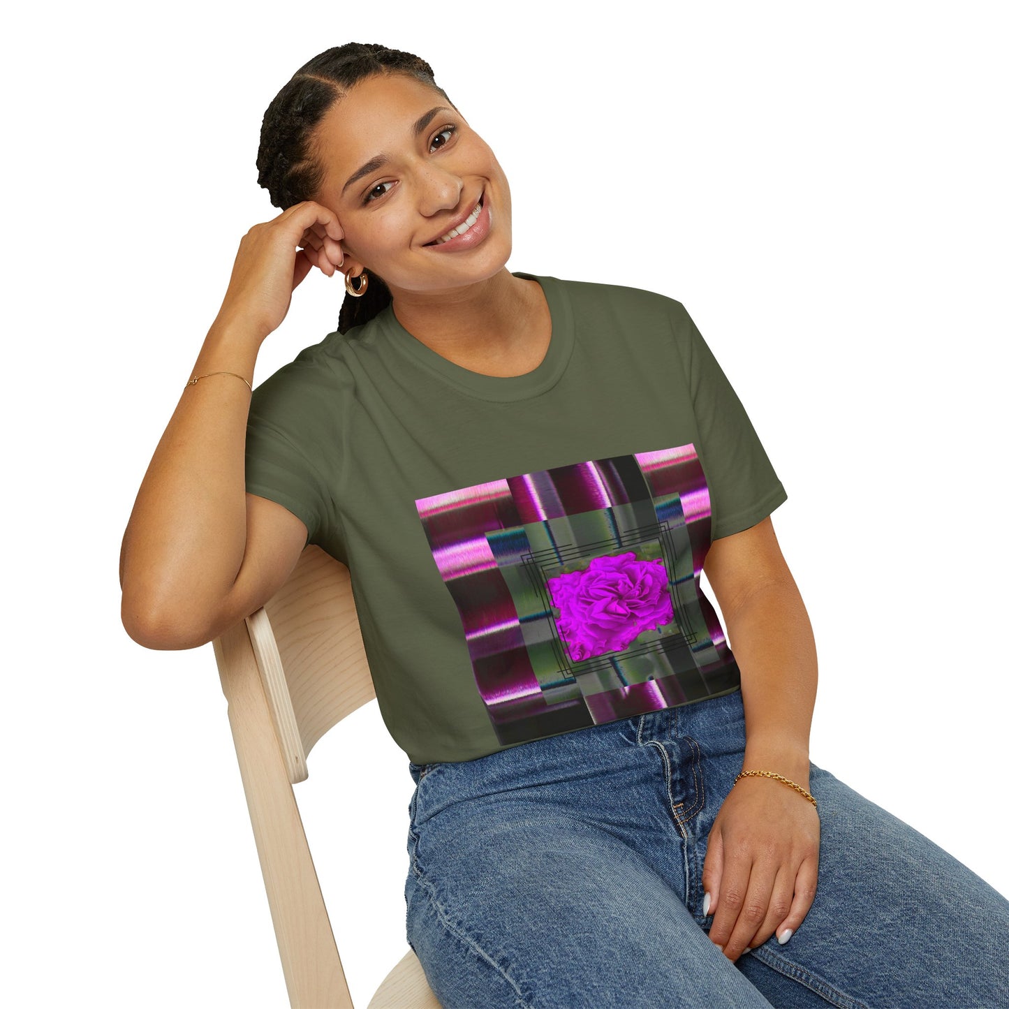 Vibrant Abstract Art T-Shirt, Trendy Graphic Tee, Softstyle Shirt, Unique Gift for Art Lovers, Casual Everyday Wear