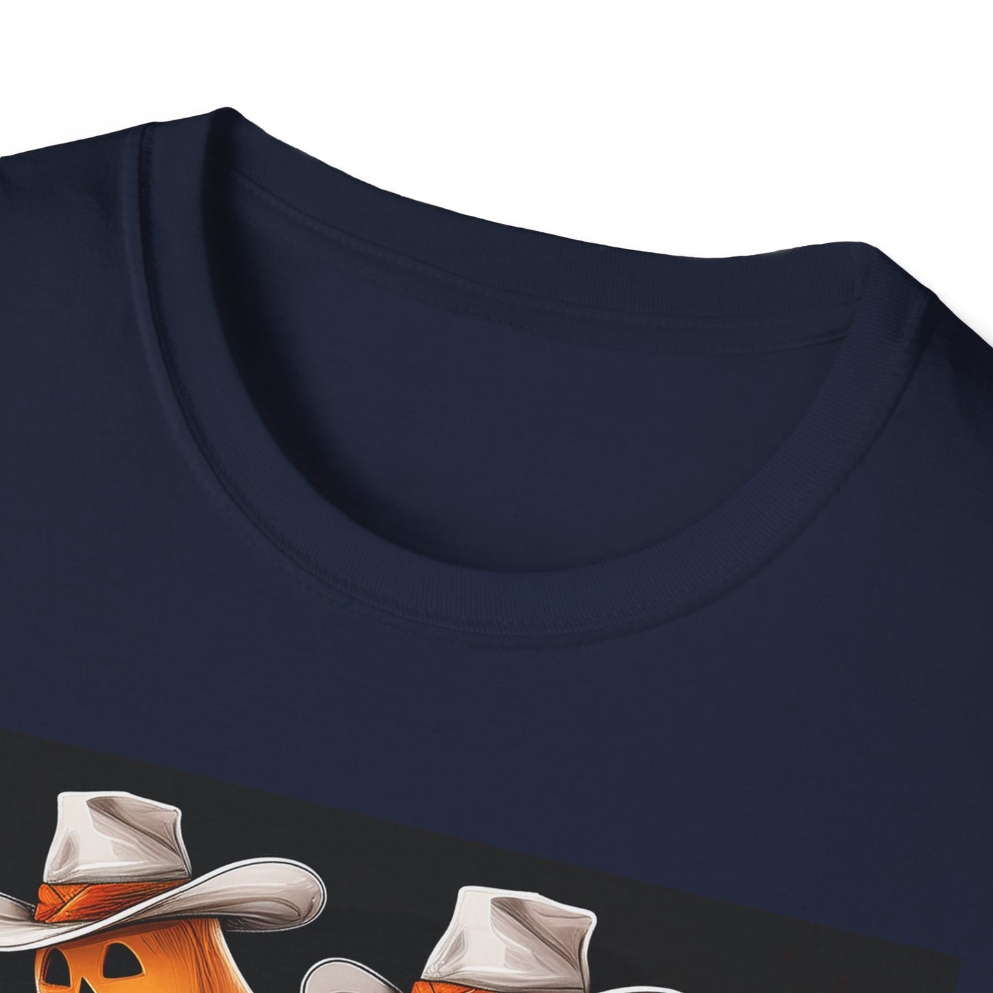 Funny cowboyGhost Bicycle T-Shirt | Halloween Tee for Kids, Unisex Festival Apparel, Ghostly Fun Wear, Spooky Season Gift