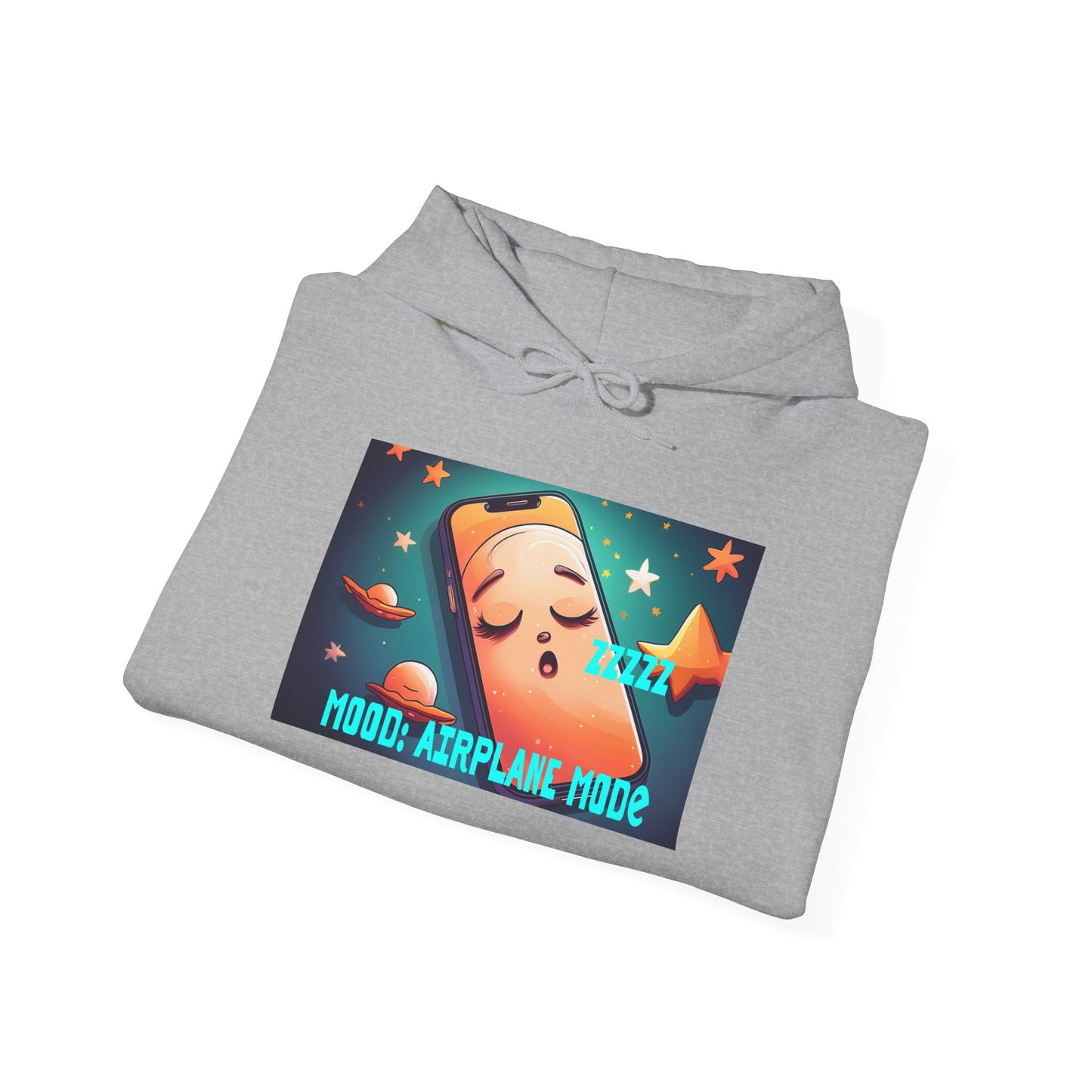 Hooded Sweatshirt - Airplane Mode Mood Sleeping Phone