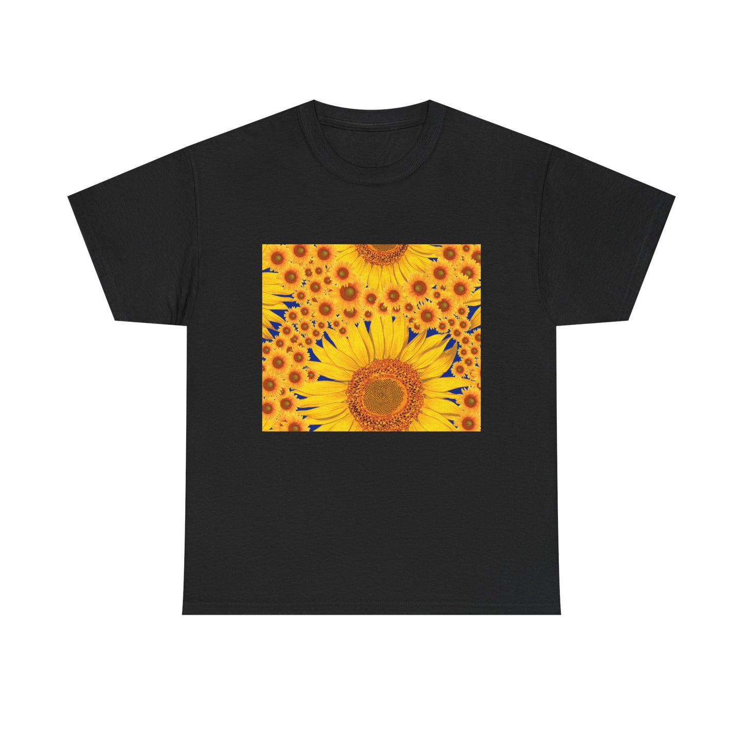 Sunflower Vibes Unisex Heavy Cotton Tee - Perfect for Summer, Nature Lovers, Gardening Celebrations, Casual Wear, Gift Ideas