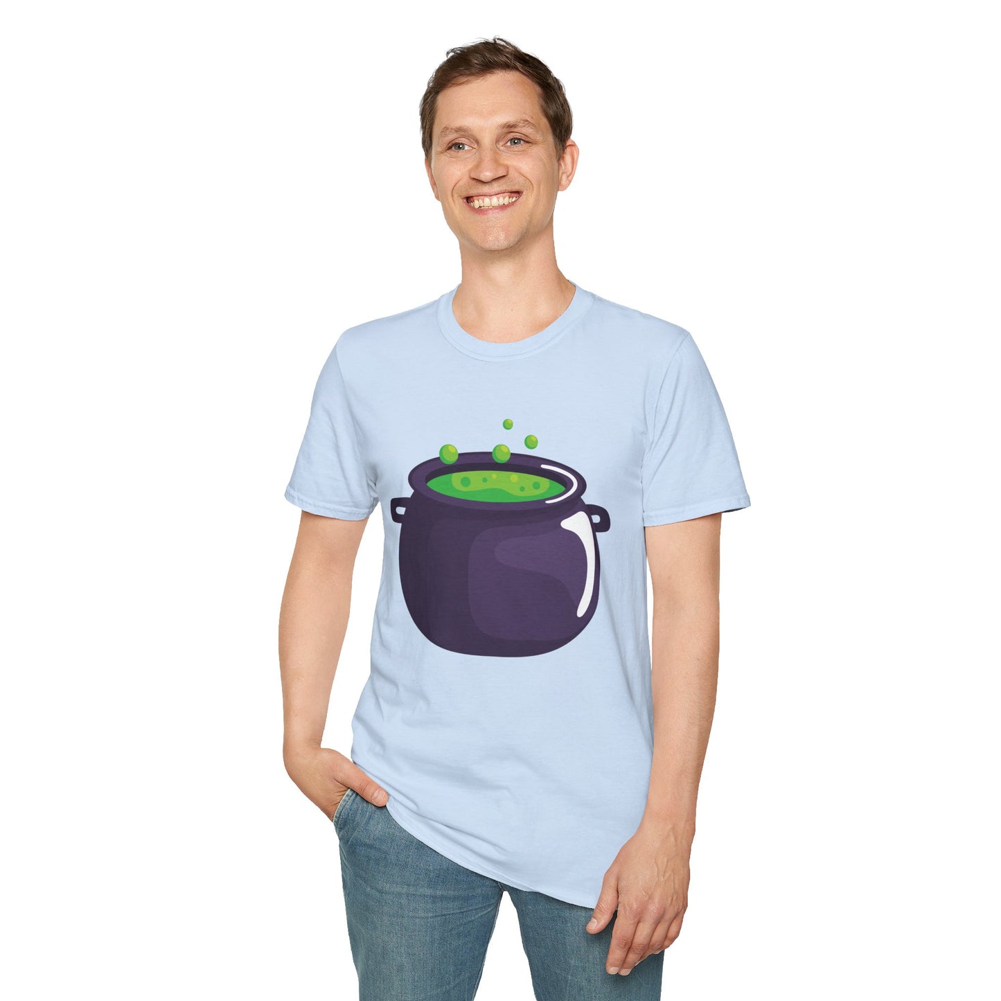 Halloween Potion Cauldron T-Shirt, Unisex Tee, Spooky Shirt, Witchy Apparel, Festival Wear, Halloween Costume