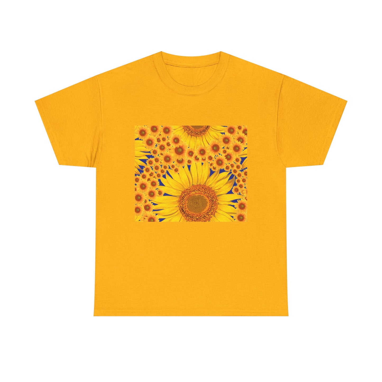 Sunflower Vibes Unisex Heavy Cotton Tee - Perfect for Summer, Nature Lovers, Gardening Celebrations, Casual Wear, Gift Ideas