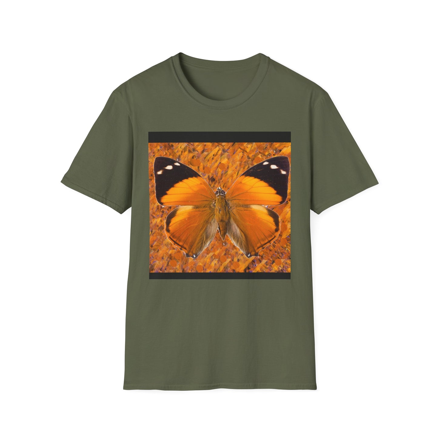 Butterfly Vibe Unisex Softstyle T-Shirt, Casual Wear, Nature Lover Gift, Eco-Friendly Apparel, Spring Fashion, Art Tee