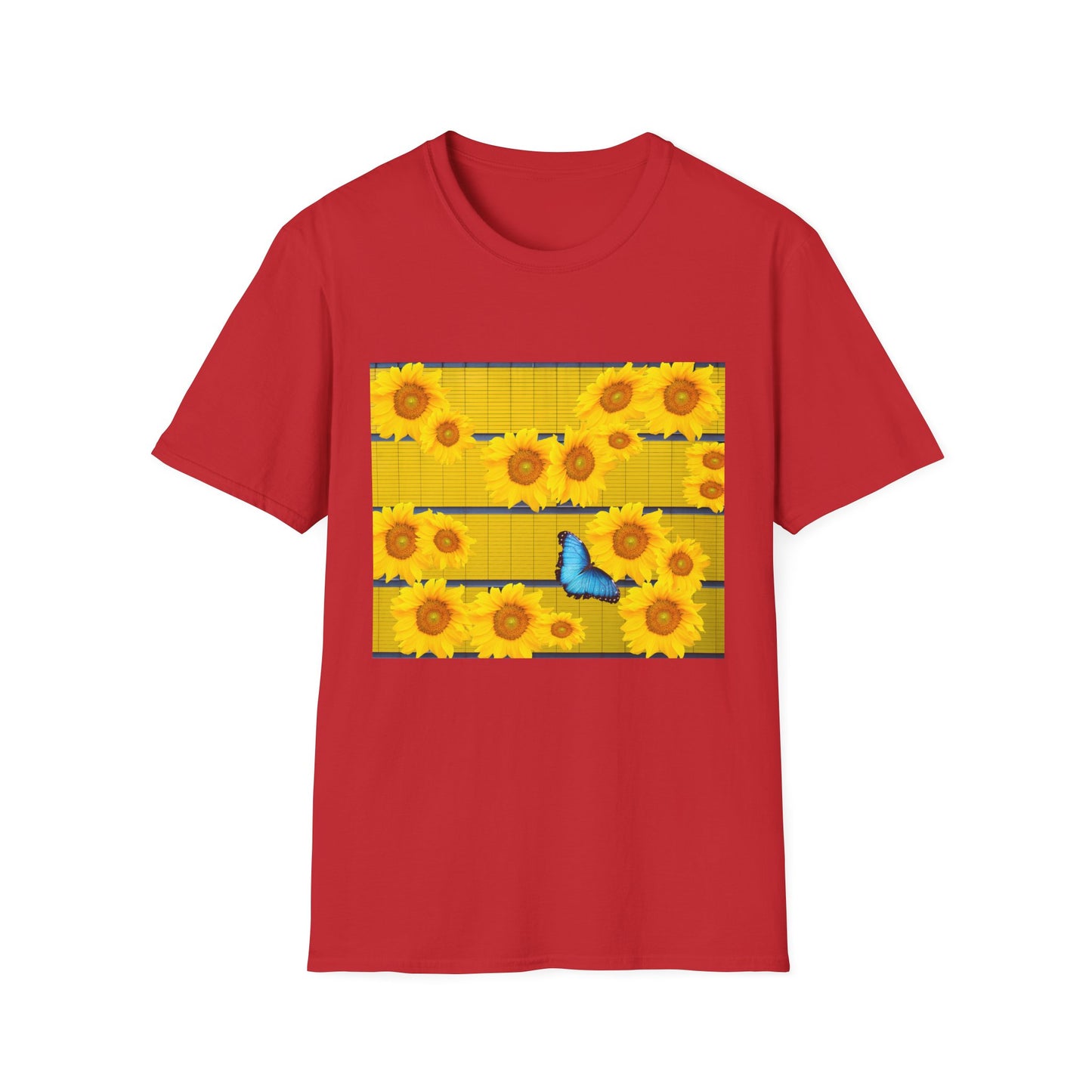 Sunflower & Butterfly Unisex T-Shirt | Floral Graphic Tee, Summer Fashion, Nature Lover Gift, Cute Casual Wear, Birthday Present