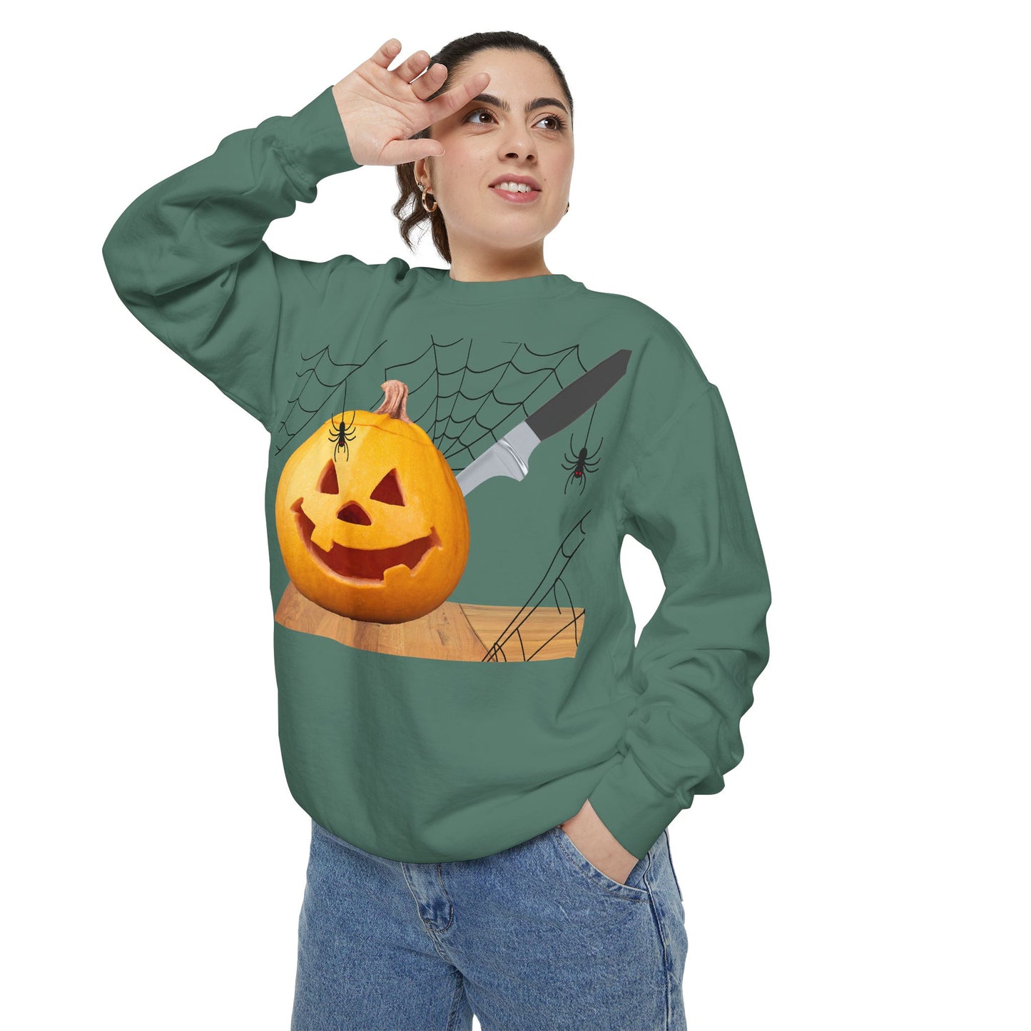 Spooky Pumpkin Sweatshirt, Halloween Apparel, Fall Fashion, Cozy Unisex Crewneck, Pumpkin Decor, Family Friendly Halloween