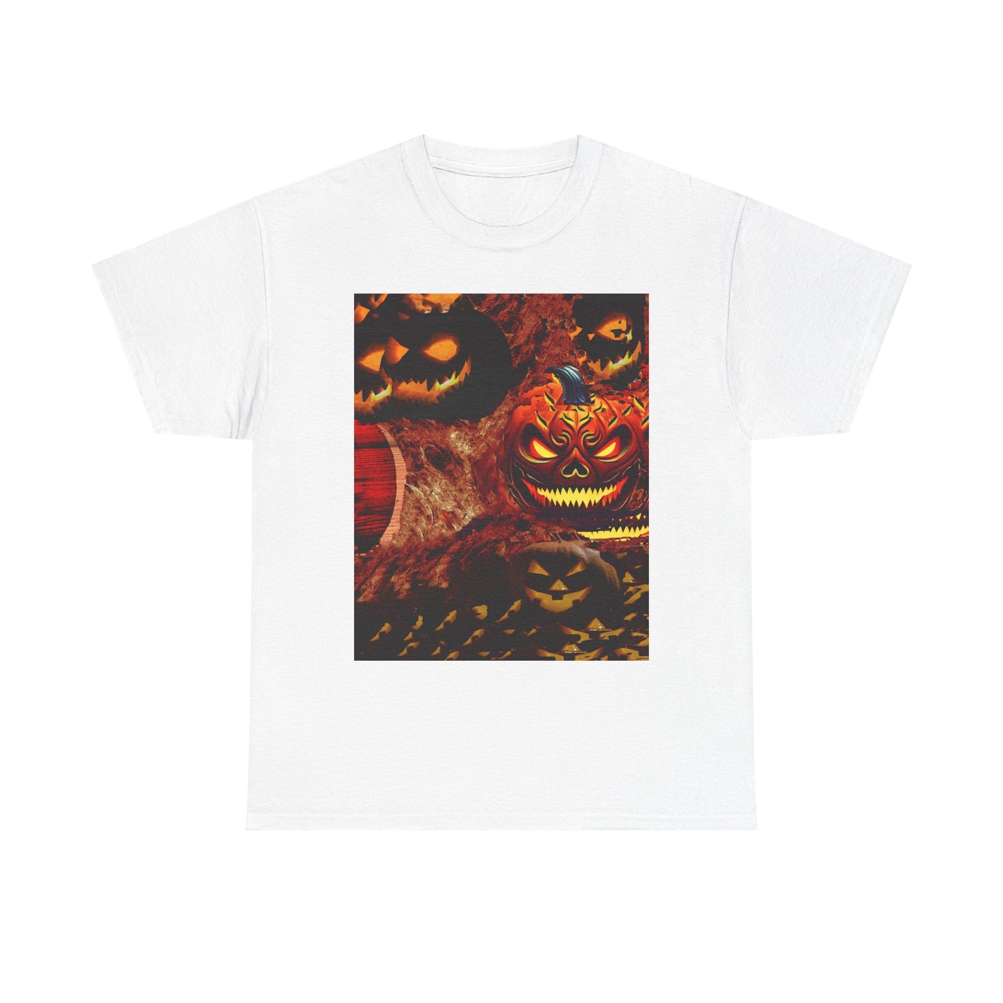 Halloween Distorted Pumpkin Unisex Tee, Spooky Shirt, Fall Apparel, Casual Halloween Outfit, Trick or Treat Tee, Festive Gift