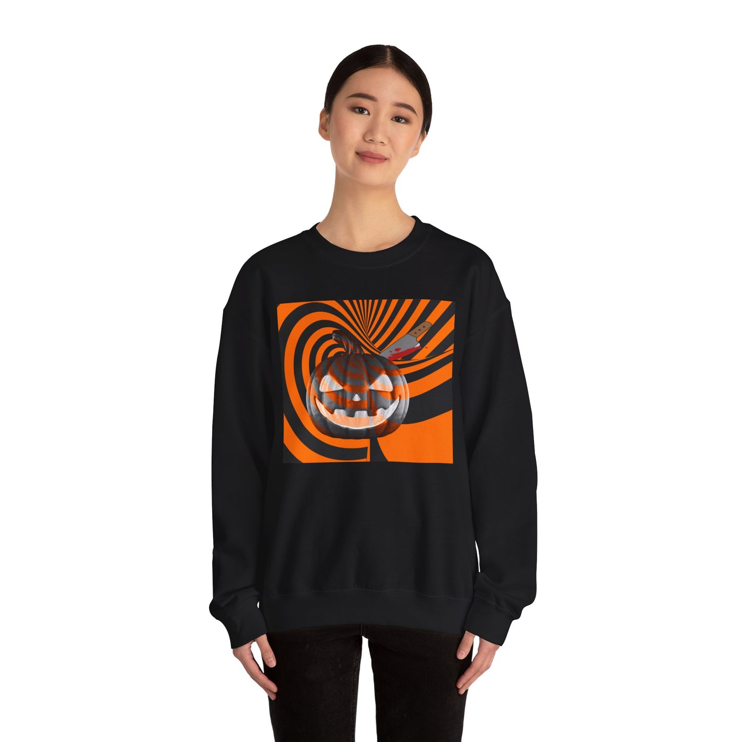 Halloween Pumpkin Crewneck Sweatshirt