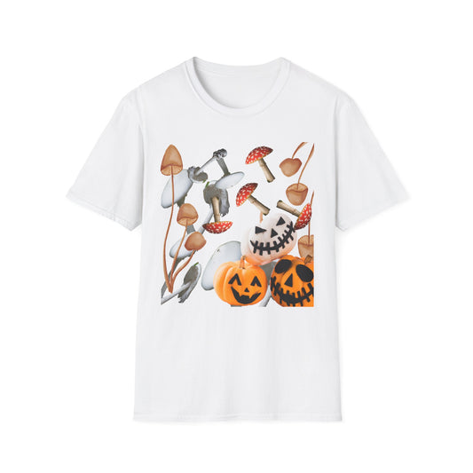 Funny Mushrooms Unisex T-Shirt - Falling from the Sky Pumpkinheads