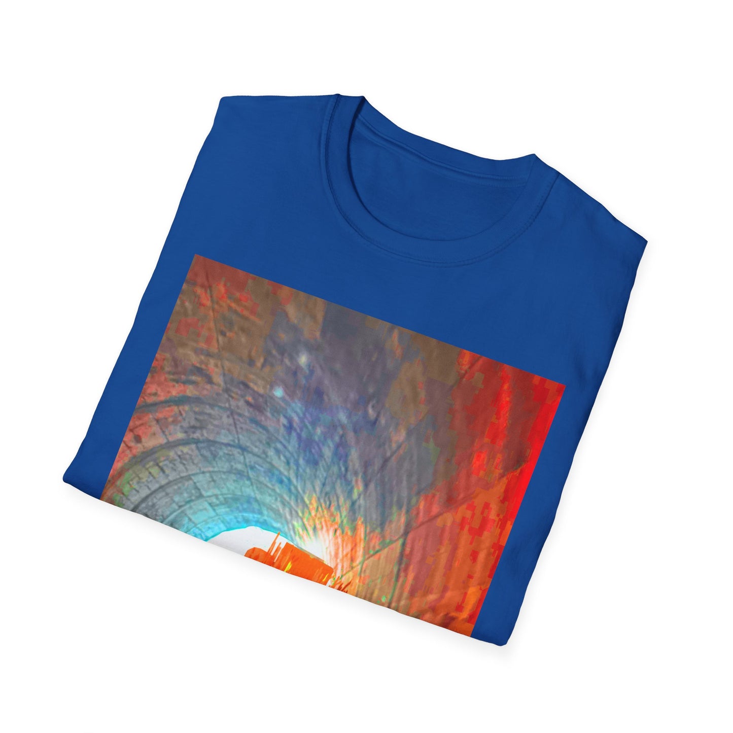 Vibrant Adventure motorcycle T-Shirt | Unisex Softstyle Tee, Casual Streetwear, Trendy Graphic Top, Unique Gift for Travelers, Colorful Artwork Shirt