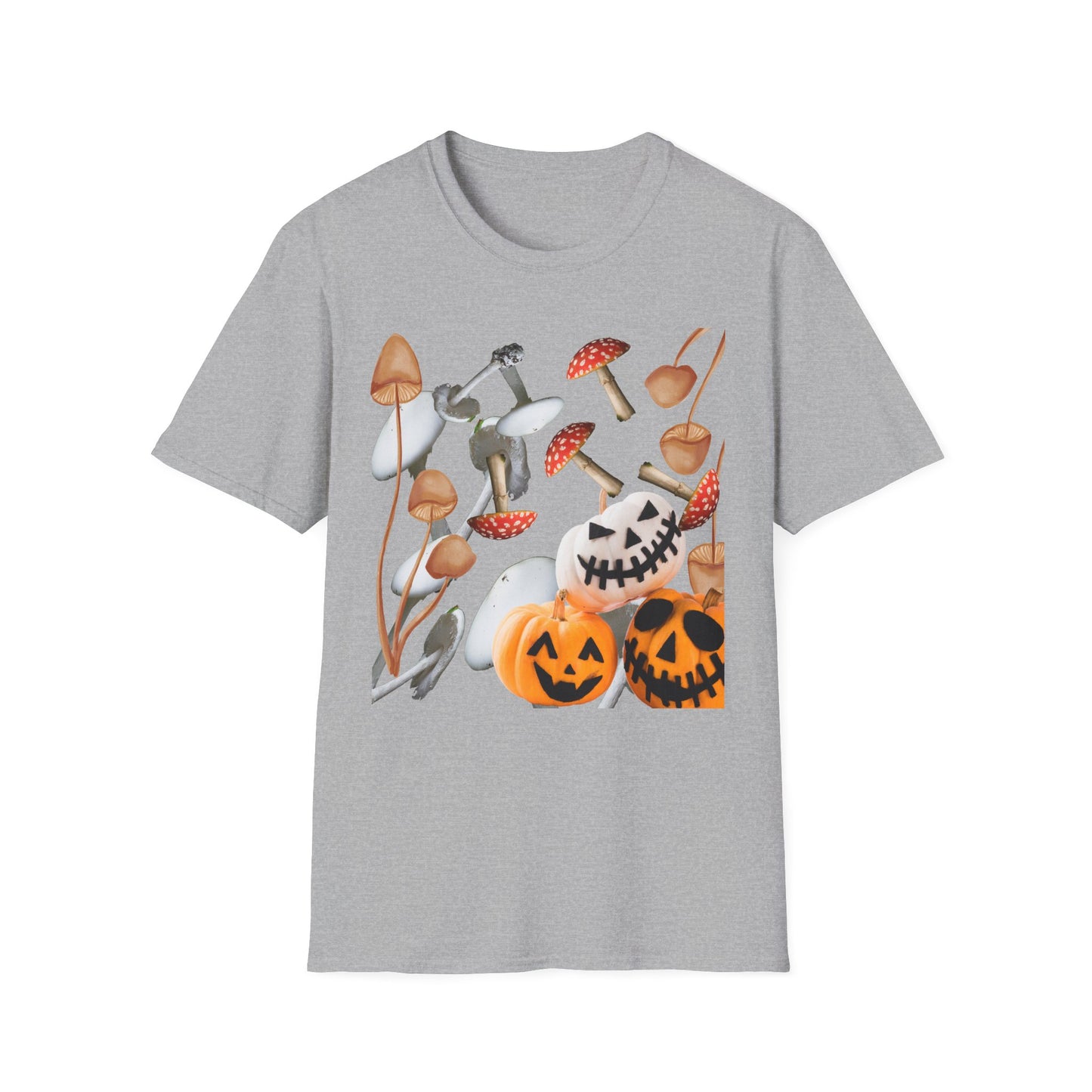 Funny Mushrooms Unisex T-Shirt - Falling from the Sky Pumpkinheads