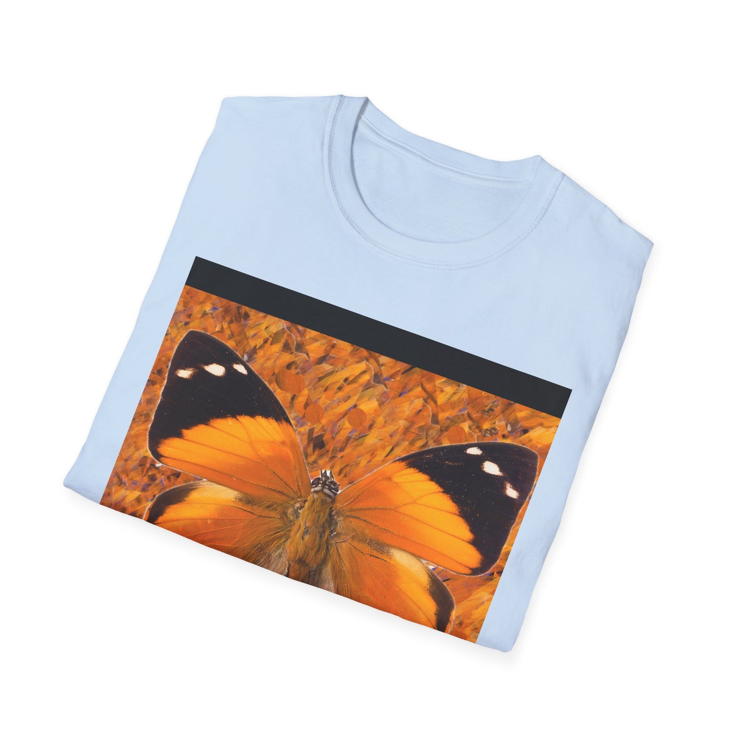 Butterfly Vibe Unisex Softstyle T-Shirt, Casual Wear, Nature Lover Gift, Eco-Friendly Apparel, Spring Fashion, Art Tee