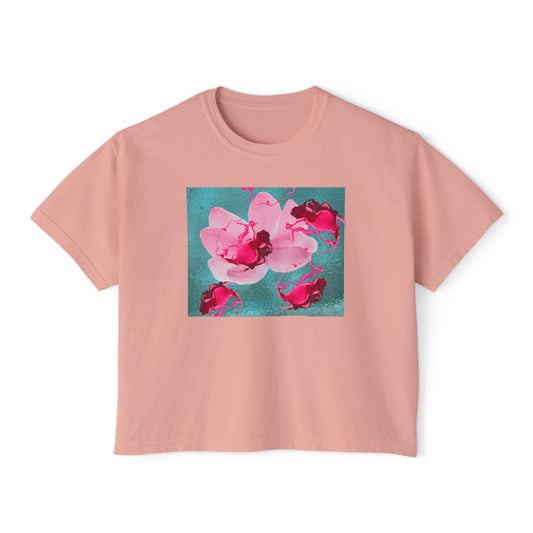 Women's Tee with Floating Roses Design