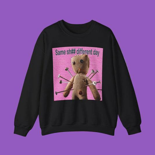 Voodoo Doll Funny Graphic Crewneck Sweatshirt Humor, Quirky Style