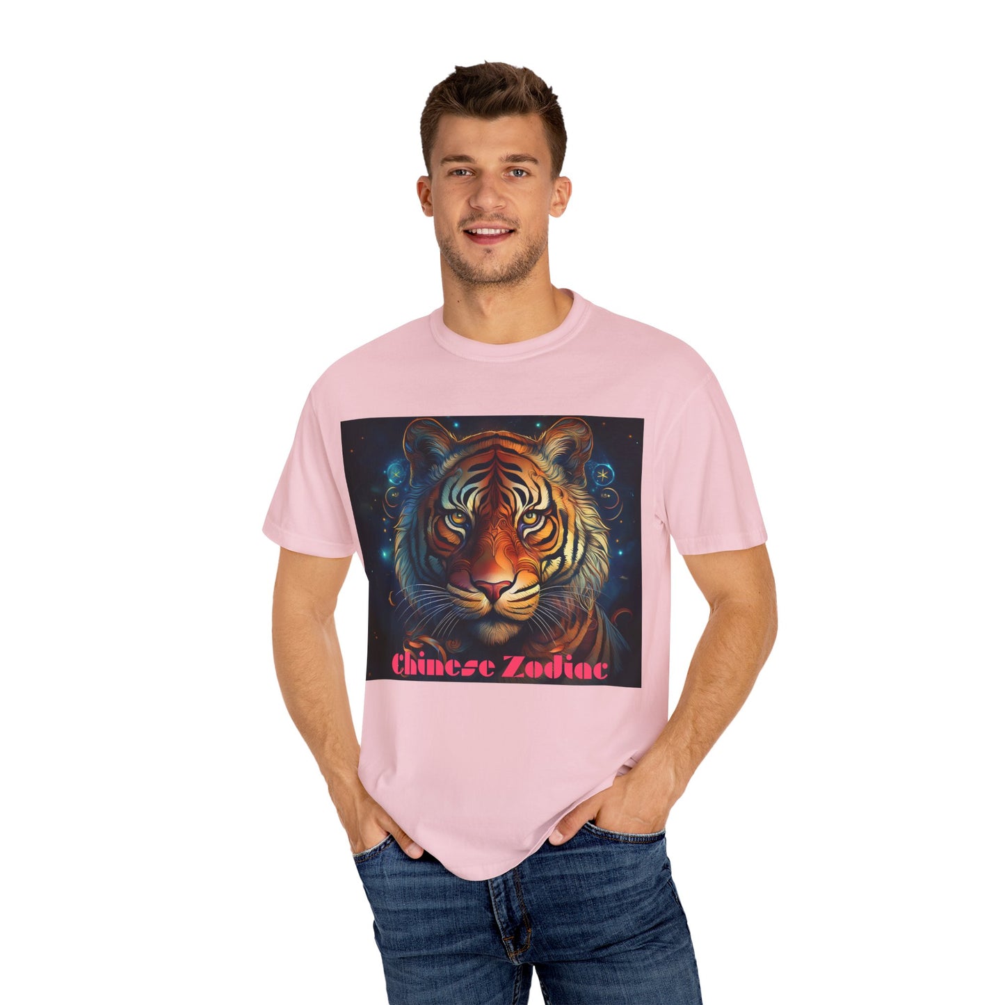 Chic Chinese Zodiac Tiger T-Shirt, Unisex Graphic Tee, Astrology Apparel, Zodiac Fashion, Year of the Tiger Shirt