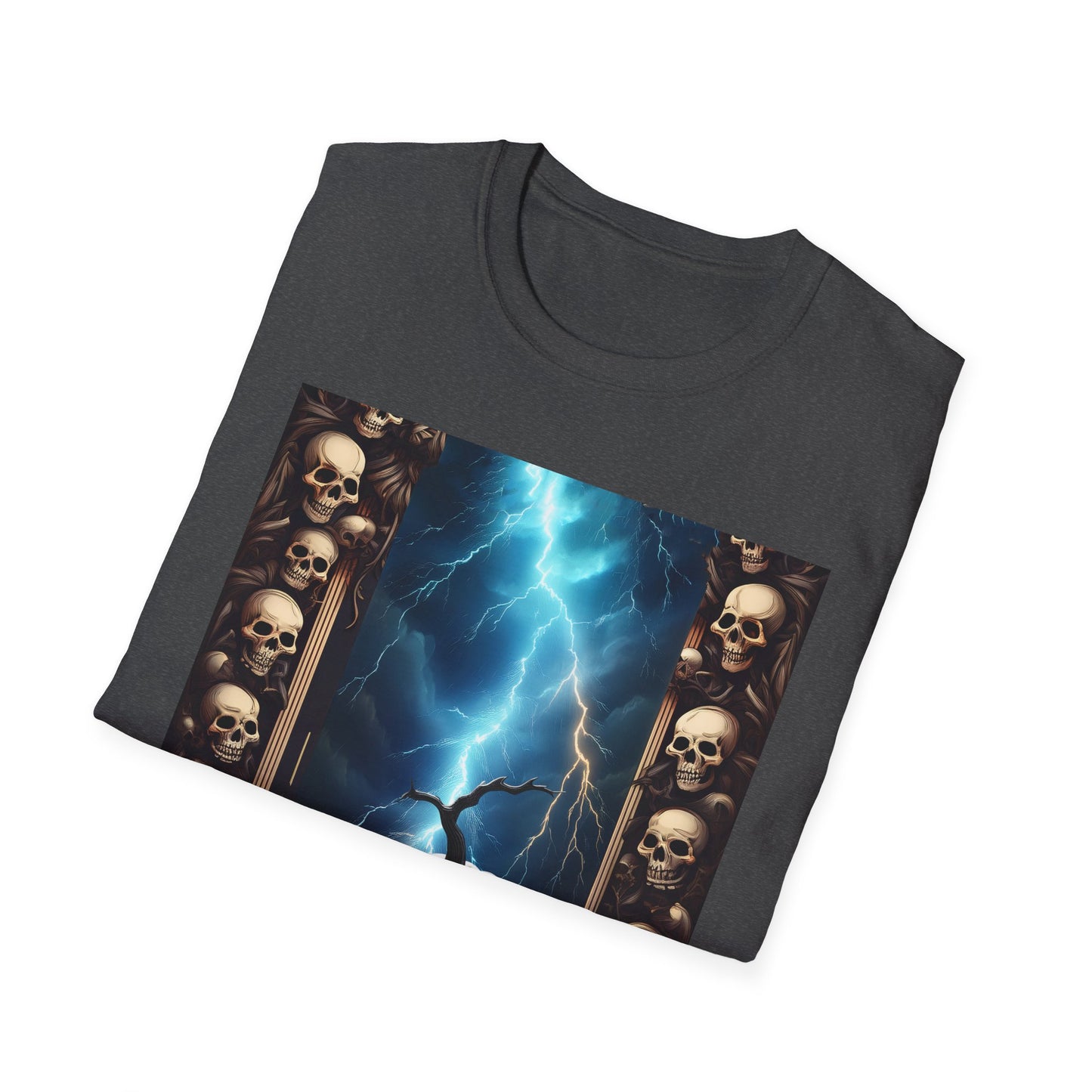 Spooky Skull Pumpkin Crawls from Frame T-Shirt, Halloween Shirt, Unisex Graphic Tee, Casual Halloween Wear, Fall Fashion