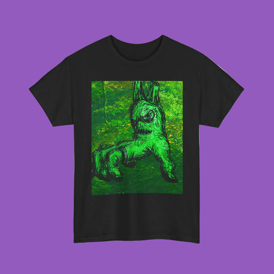 Graphic Tee — Neon Green Fantasy Art Shirt
