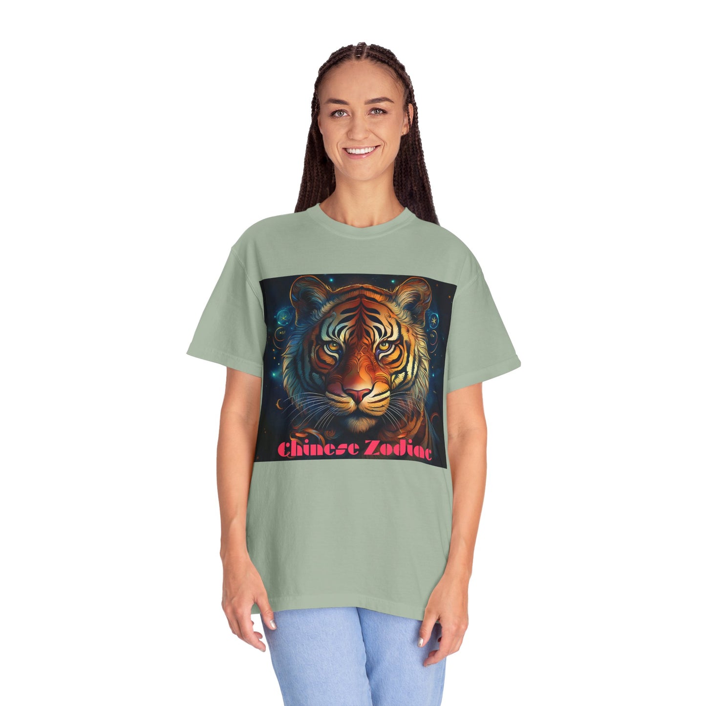 Chic Chinese Zodiac Tiger T-Shirt, Unisex Graphic Tee, Astrology Apparel, Zodiac Fashion, Year of the Tiger Shirt