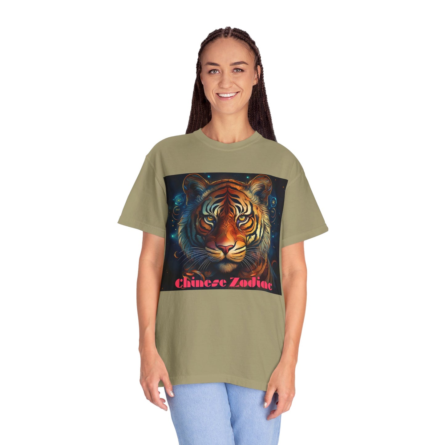 Chic Chinese Zodiac Tiger T-Shirt, Unisex Graphic Tee, Astrology Apparel, Zodiac Fashion, Year of the Tiger Shirt