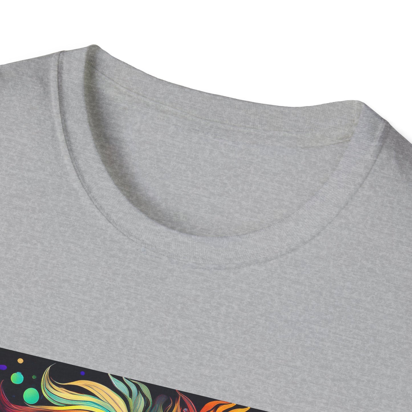 Colorful Leo Unisex Softstyle T-Shirt, Lion Graphic Tee for Animal Lovers, Astrology Shirt, Bold Art Wear, Gift for Leo Zodiac Fans
