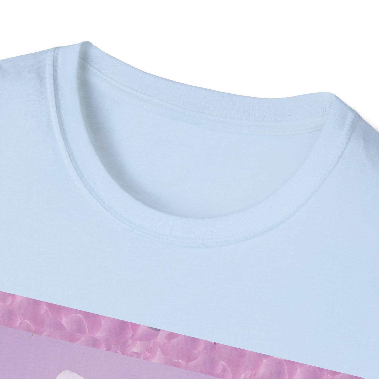 Pink Floral Art Unisex T-Shirt, Softstyle Tee, Summer Fashion, Gift for Her, Floral Shirt, Casual Wear