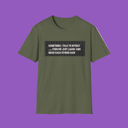 FUNNY VOICES IN HEAD GRAPHIC TEE