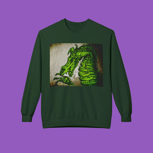 Vintage Green Dragon Unisex Midweight Softstyle Fleece Crewneck Sweatshirt