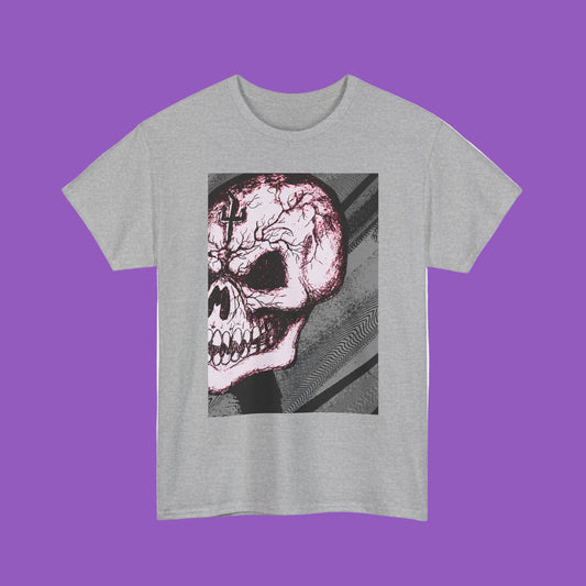 Skull Graphic Tee — Grunge Shy Skull T-Shirt