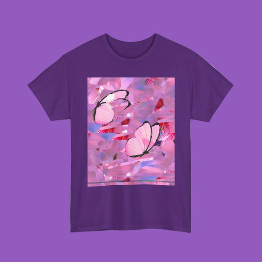 Colorful Floral and Glass Fish Pattern Tee, Unisex T-Shirt, Spring Fashion, Casual Wear, Eco-Friendly Apparel, Birthday Gift