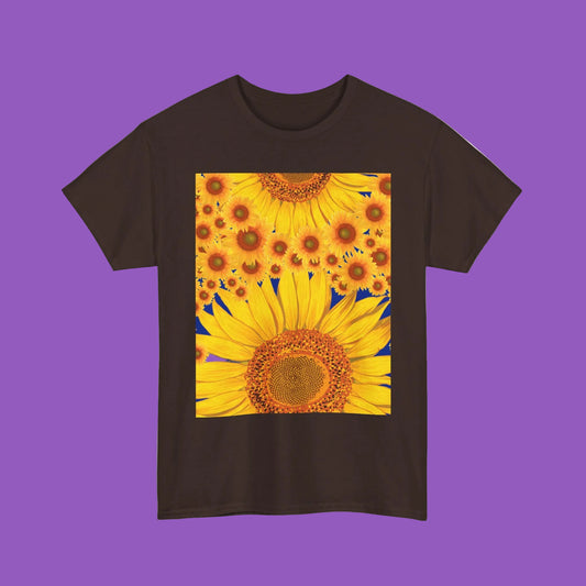 Sunflower Vibes Flower Child Unisex Heavy Cotton Tee