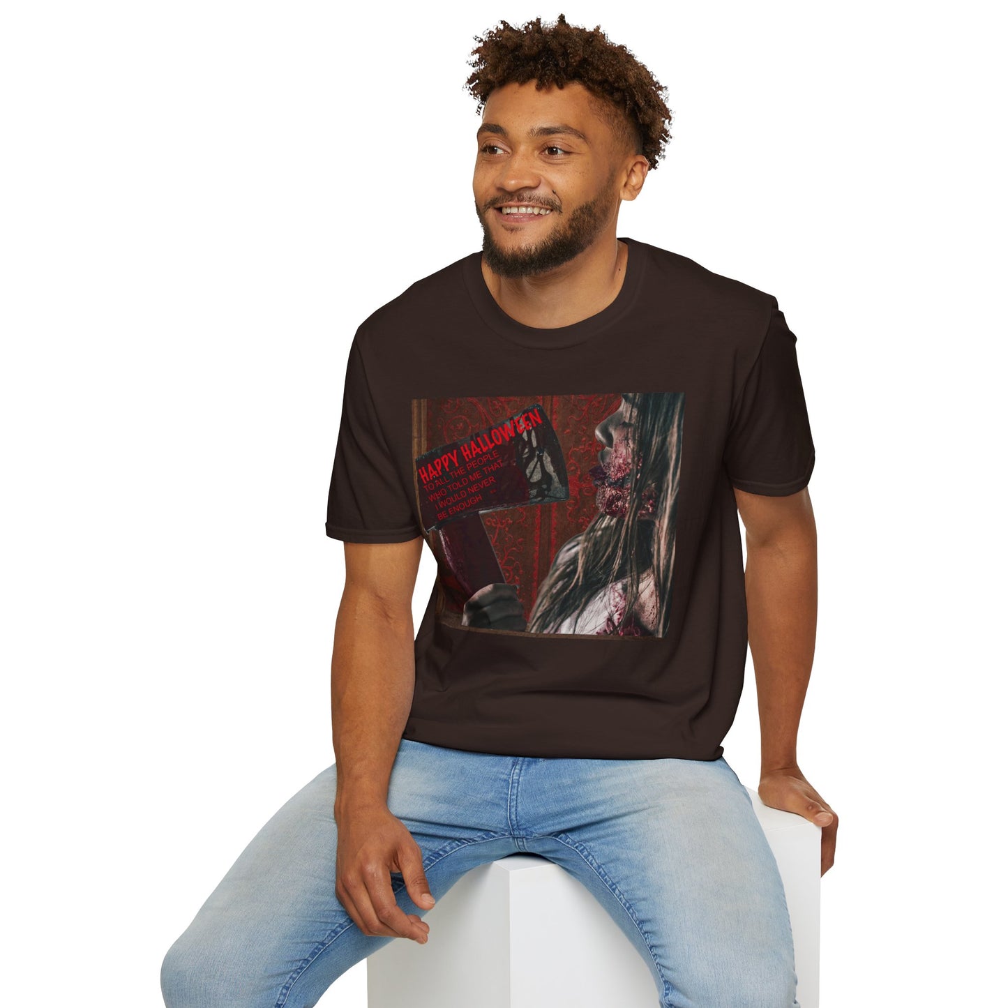 Halloween Horror Movie Axe Girl Unisex T-Shirt, Spooky Gift, Graphic Tee, Halloween Costume, Casual Wear, Men’s & Women’s Tee