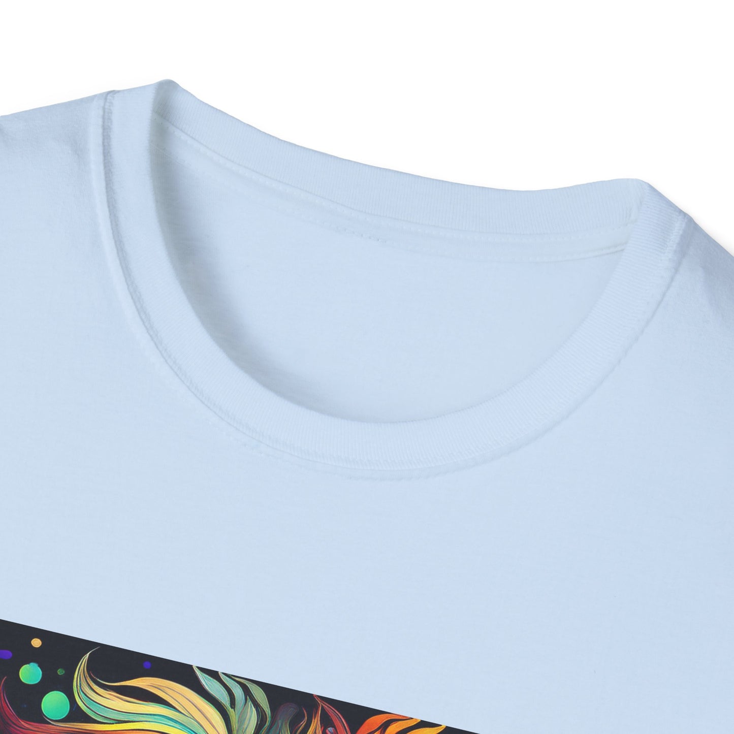 Colorful Leo Unisex Softstyle T-Shirt, Lion Graphic Tee for Animal Lovers, Astrology Shirt, Bold Art Wear, Gift for Leo Zodiac Fans
