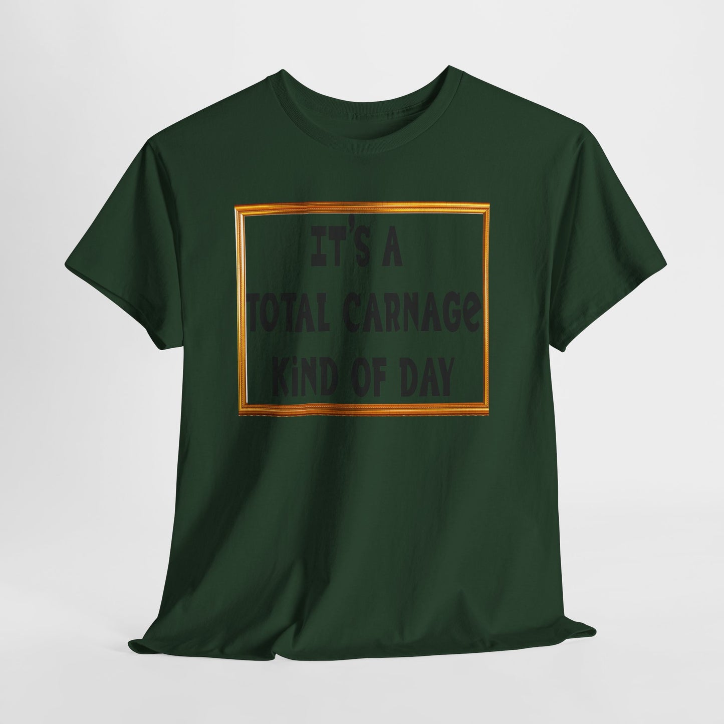 Total Carnage Unisex Heavy Cotton Tee, Casual t-shirt, Graphic Tee, Humor Shirt, Gift for Friends, Fun Apparel