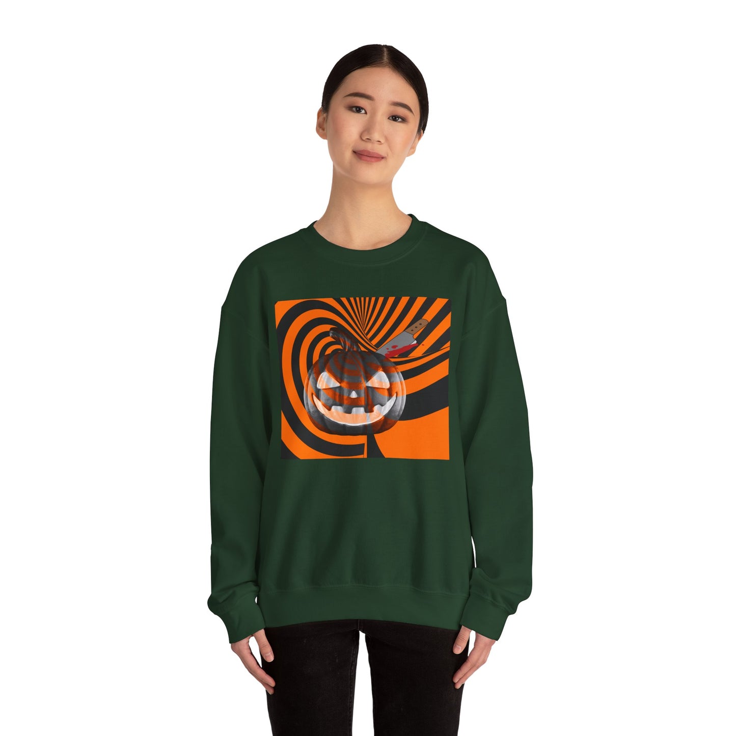Halloween Pumpkin Crewneck Sweatshirt