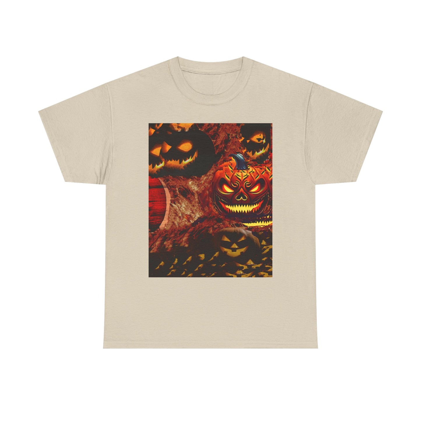 Halloween Distorted Pumpkin Unisex Tee, Spooky Shirt, Fall Apparel, Casual Halloween Outfit, Trick or Treat Tee, Festive Gift