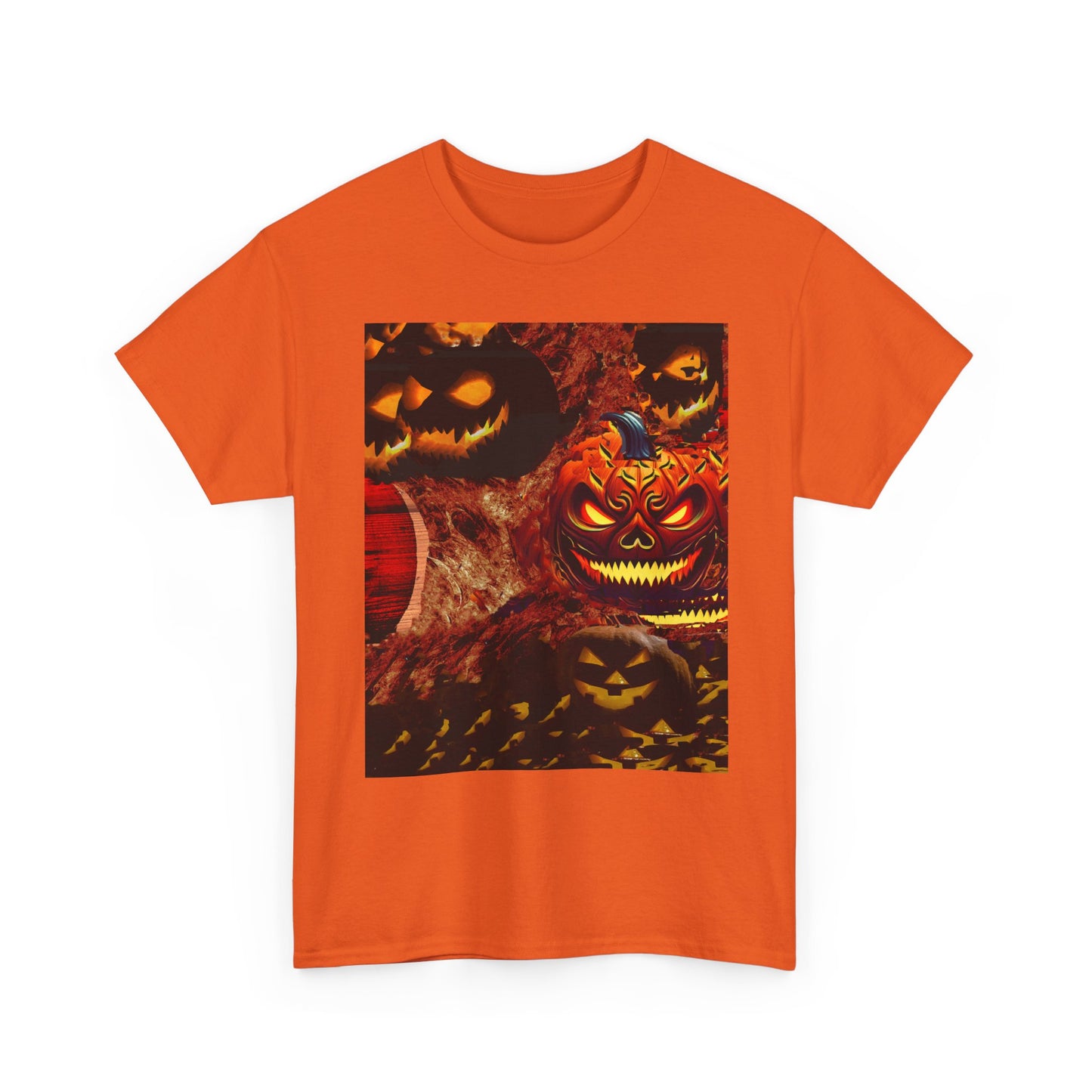 Halloween Distorted Pumpkin Unisex Tee, Spooky Shirt, Fall Apparel, Casual Halloween Outfit, Trick or Treat Tee, Festive Gift