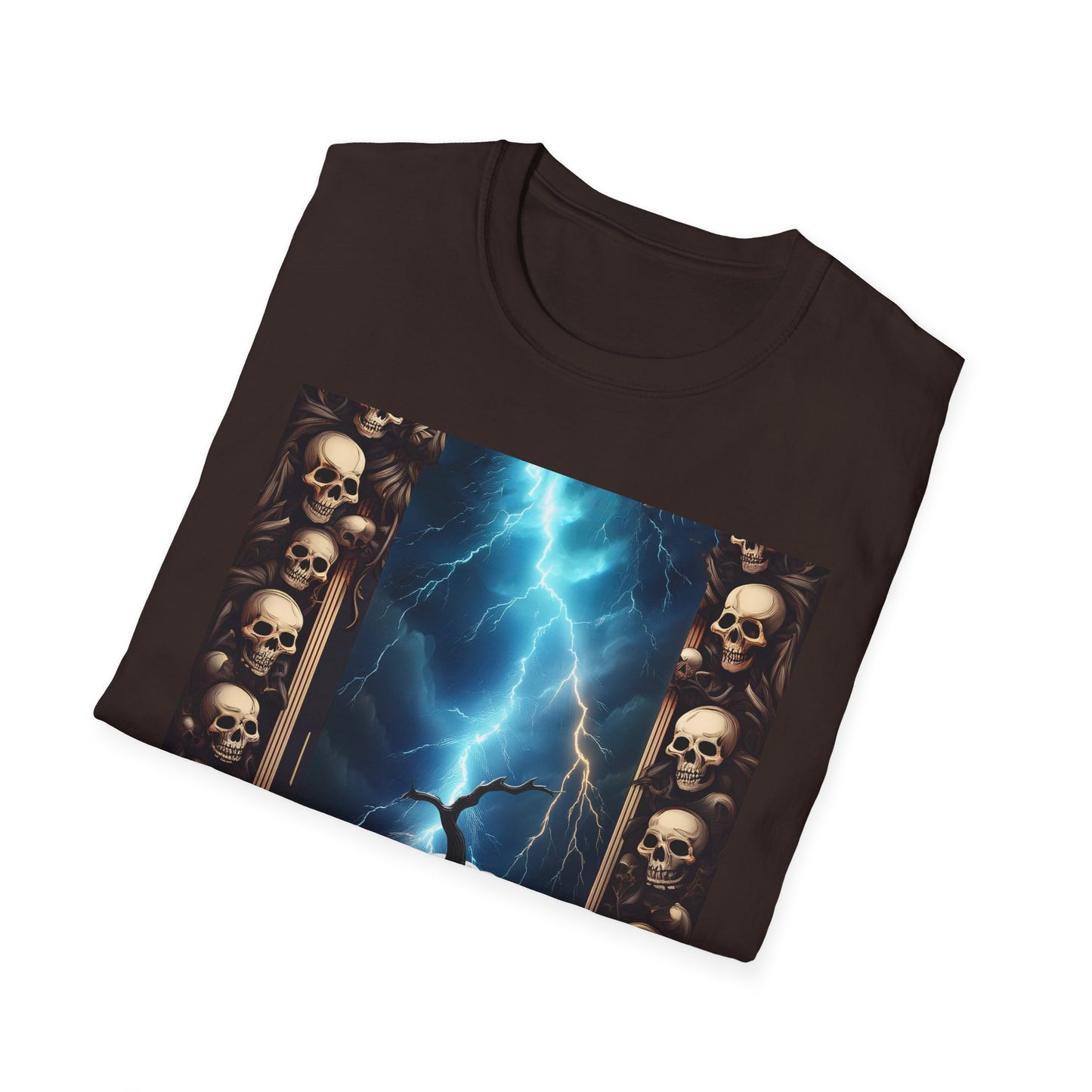 Spooky Skull Pumpkin Crawls from Frame T-Shirt, Halloween Shirt, Unisex Graphic Tee, Casual Halloween Wear, Fall Fashion