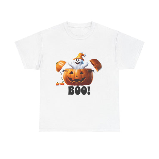 Halloween Jack-in-the-Box, unisex cotton tee