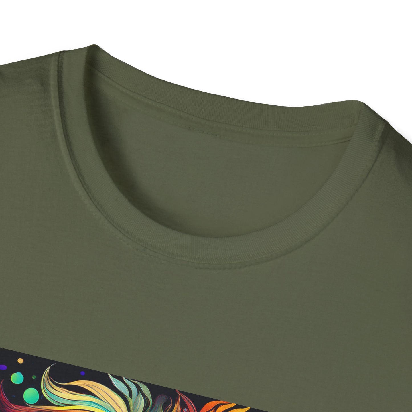 Colorful Leo Unisex Softstyle T-Shirt, Lion Graphic Tee for Animal Lovers, Astrology Shirt, Bold Art Wear, Gift for Leo Zodiac Fans