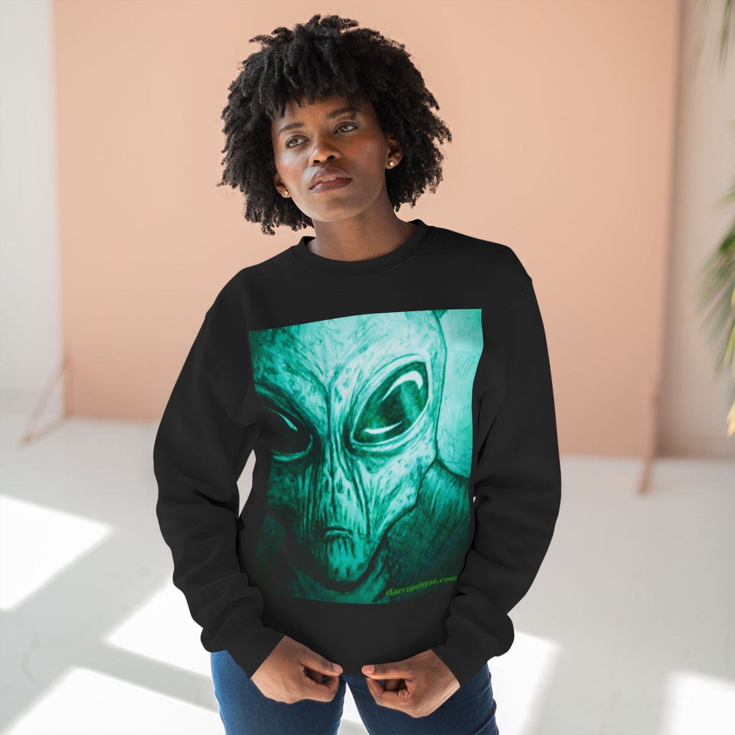 Darcopolypse Alien Art Close Up xxx Unisex Crewneck Sweatshirt