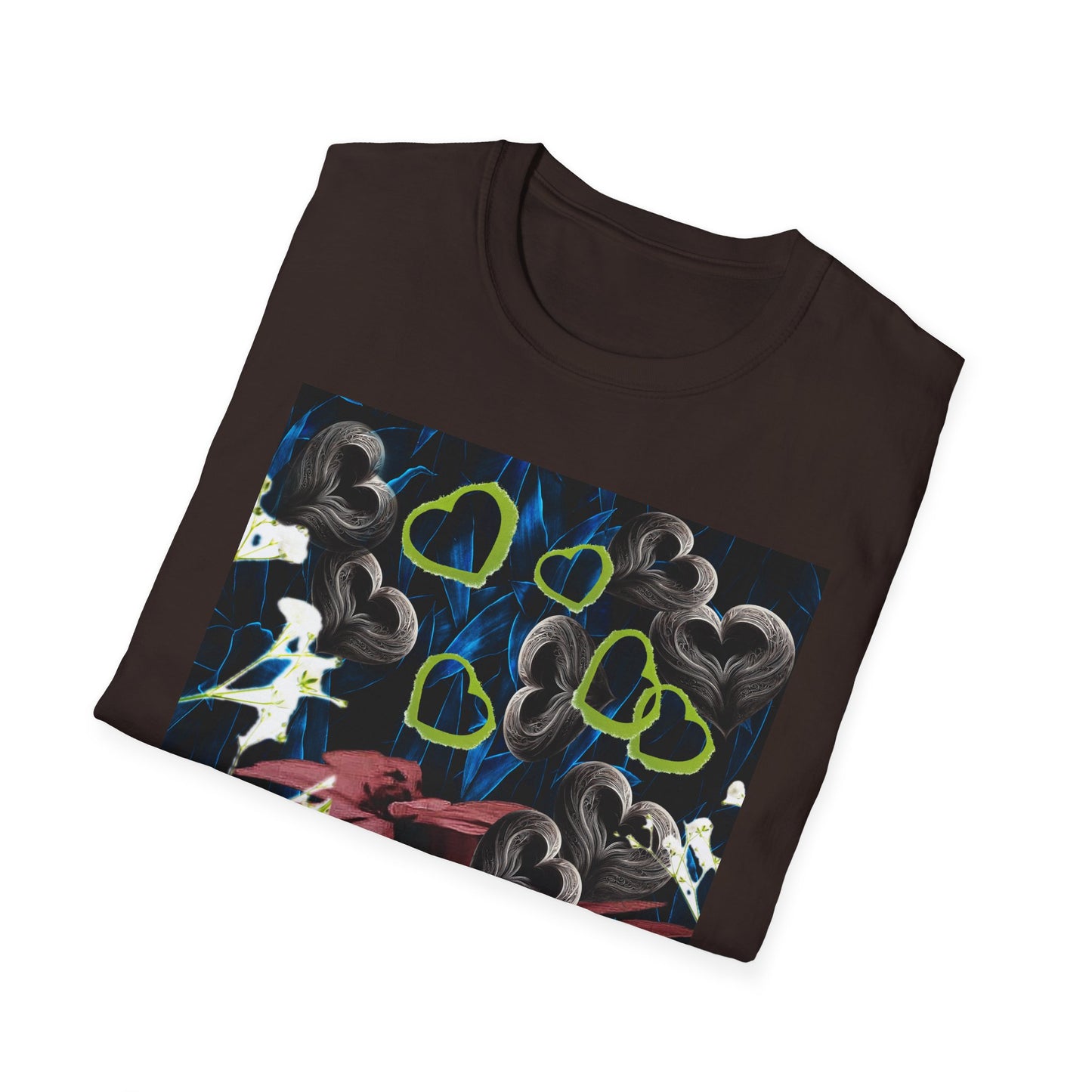 Floral Heart Unisex T-Shirt, Soft Cotton Tee, Casual Wear, Gift for Her/Him, Trendy Graphic Tee, Stylish Everyday Shirt