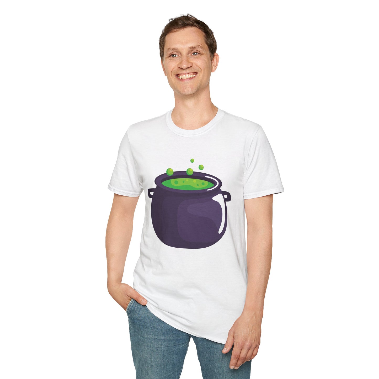 Halloween Potion Cauldron T-Shirt, Unisex Tee, Spooky Shirt, Witchy Apparel, Festival Wear, Halloween Costume