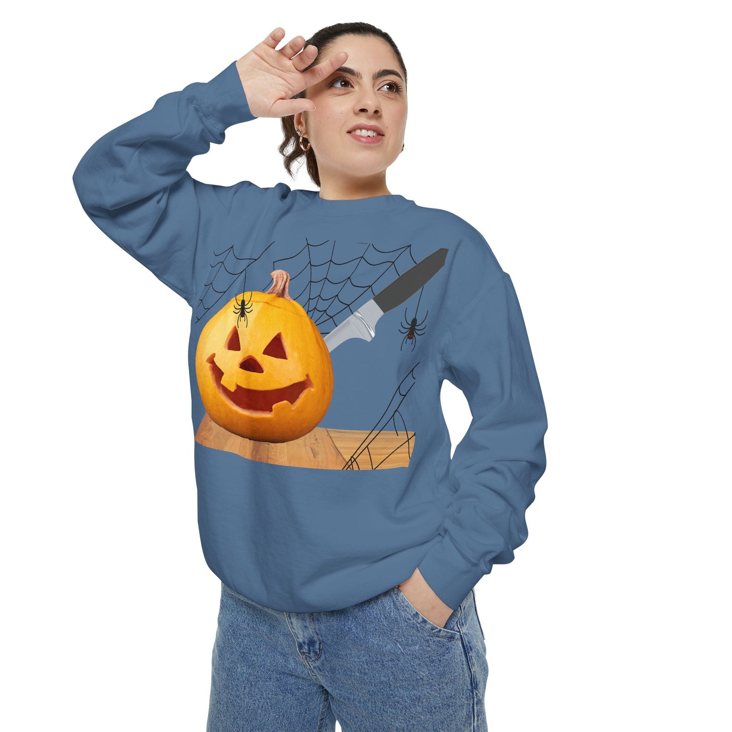 Spooky Pumpkin Sweatshirt, Halloween Apparel, Fall Fashion, Cozy Unisex Crewneck, Pumpkin Decor, Family Friendly Halloween
