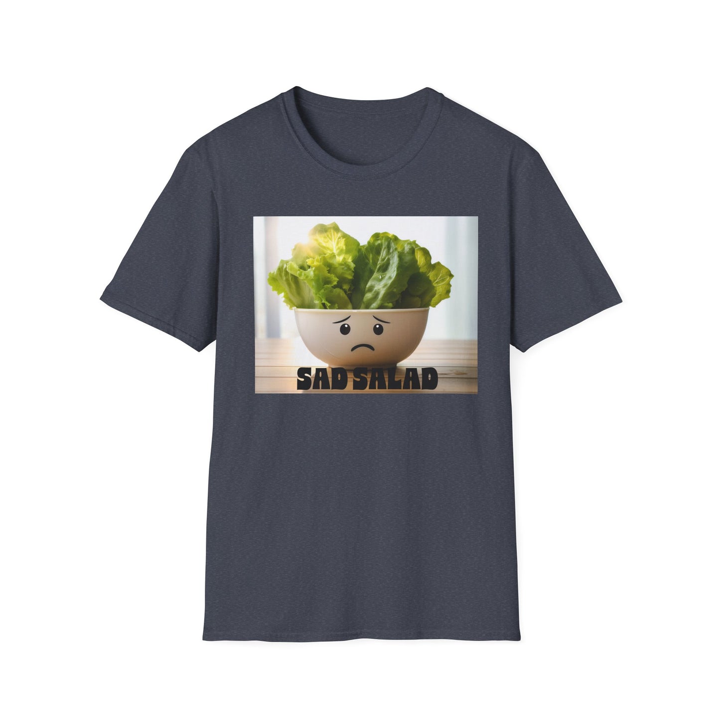 Cute T-Shirt with Sad Salad Face Design